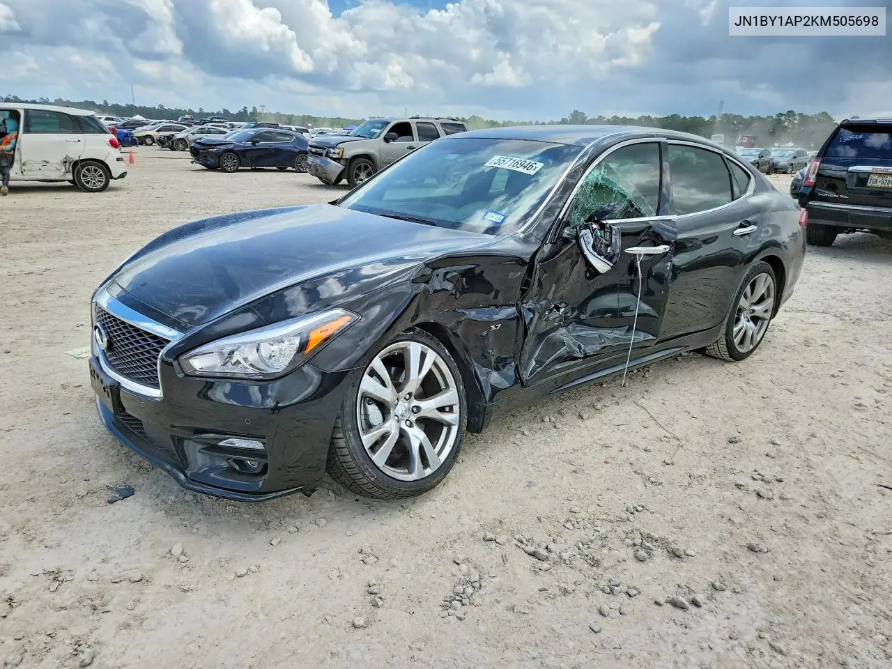 2019 Infiniti Q70 3.7 Luxe VIN: JN1BY1AP2KM505698 Lot: 55716946