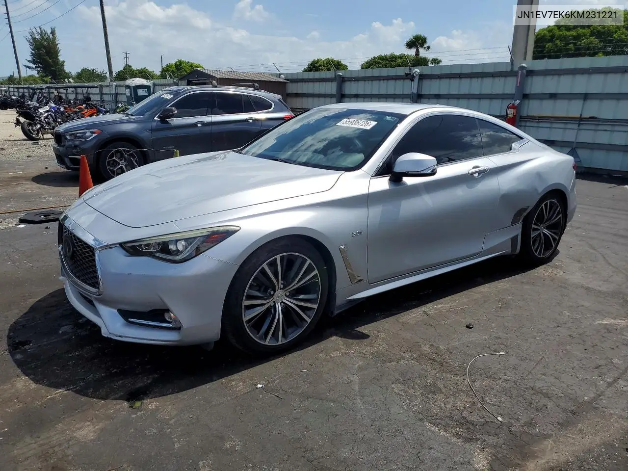 2019 Infiniti Q60 3.0T Luxe VIN: JN1EV7EK6KM231221 Lot: 55906726