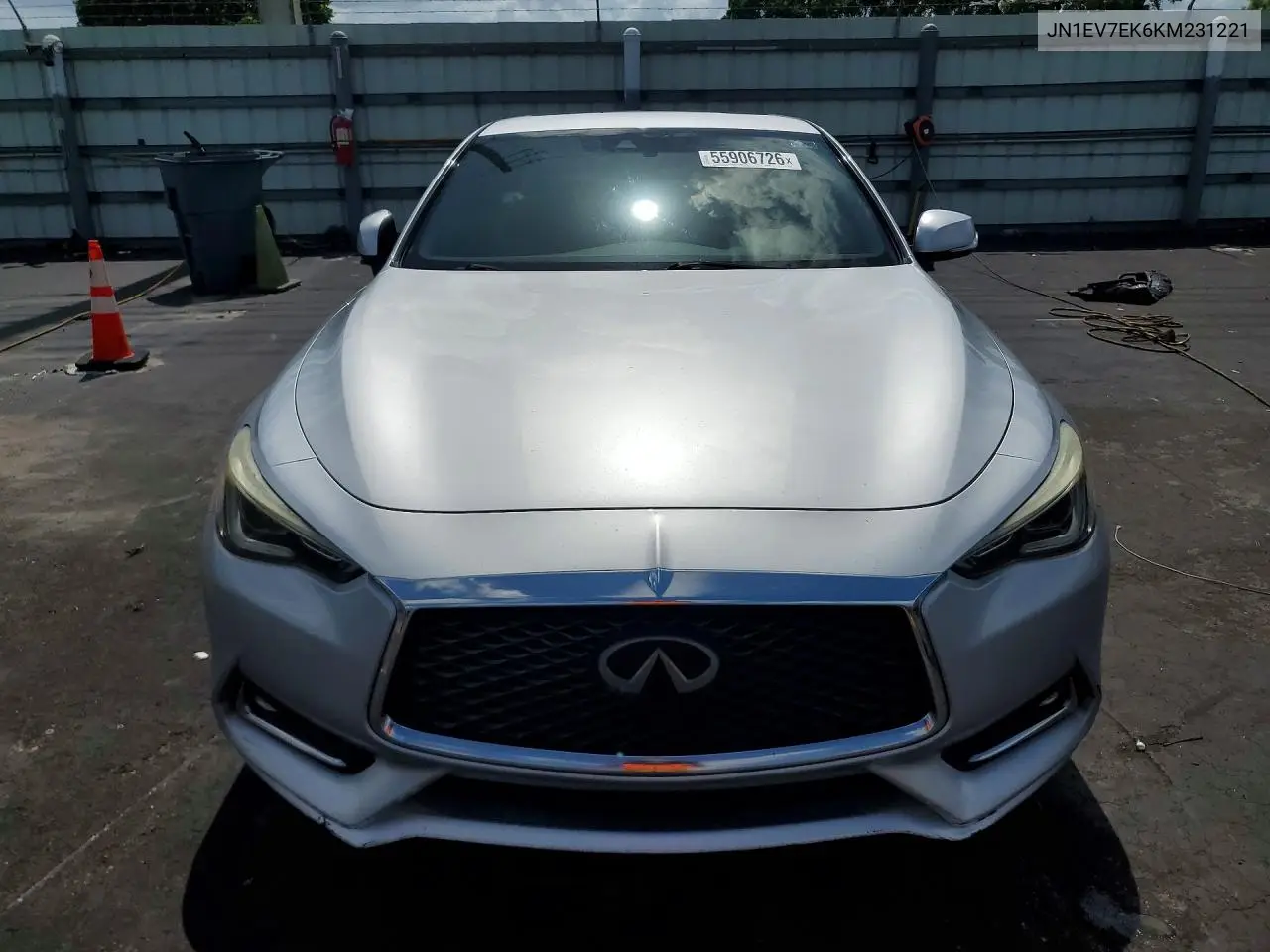 2019 Infiniti Q60 3.0T Luxe VIN: JN1EV7EK6KM231221 Lot: 55906726
