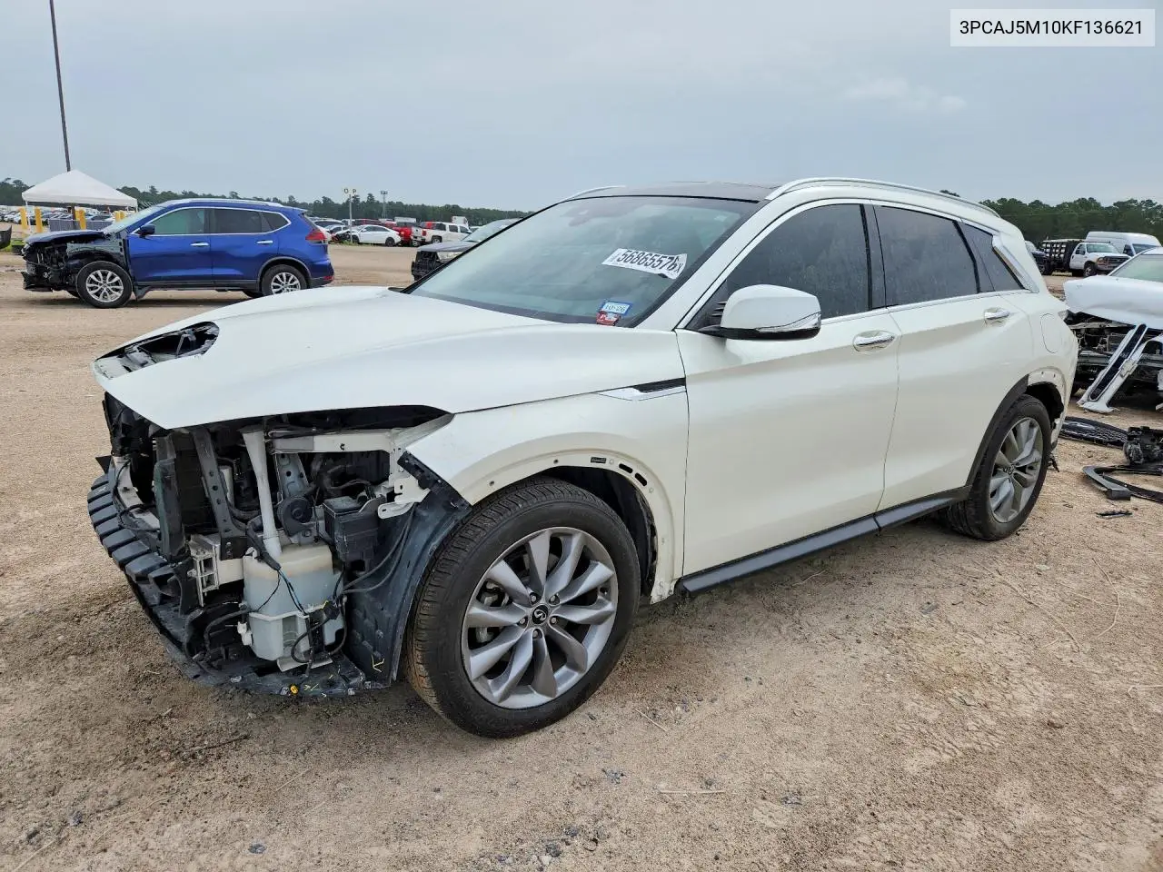 2019 Infiniti Qx50 Luxe VIN: 3PCAJ5M10KF136621 Lot: 56865576