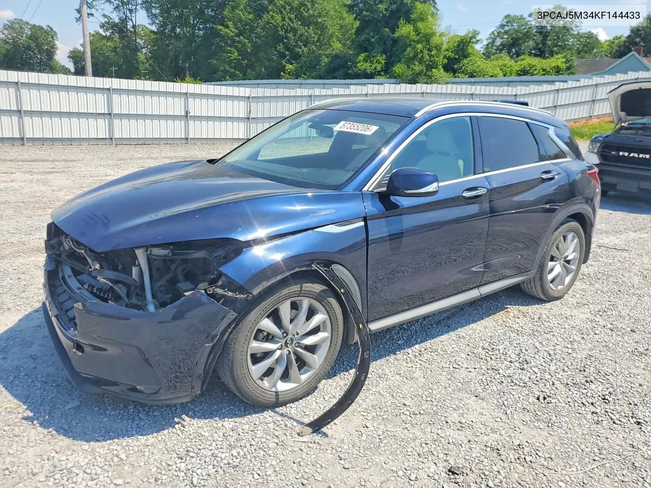 2019 Infiniti Qx50 Luxe VIN: 3PCAJ5M34KF144433 Lot: 57355206