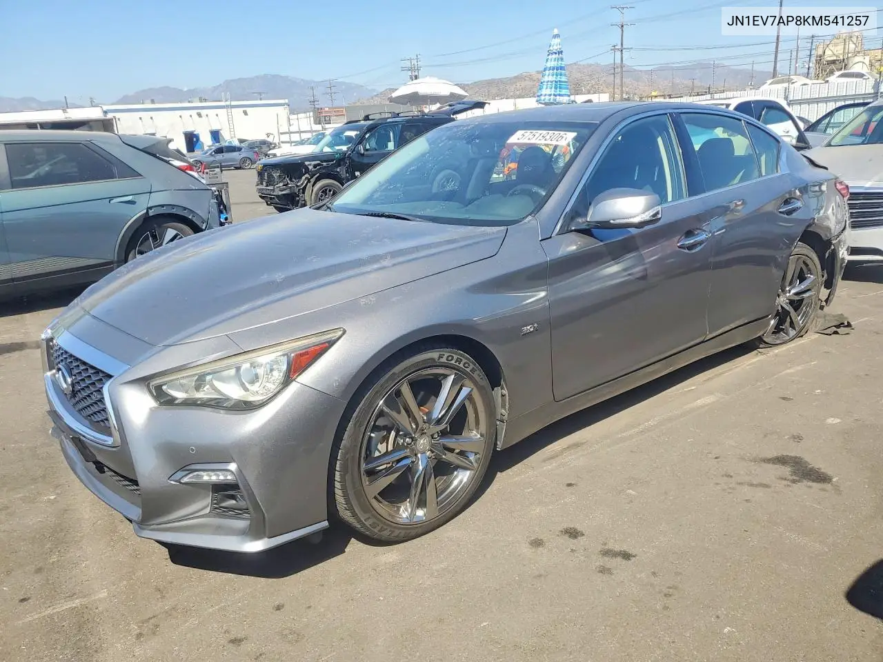 2019 Infi Q50 VIN: JN1EV7AP8KM541257 Lot: 57519306
