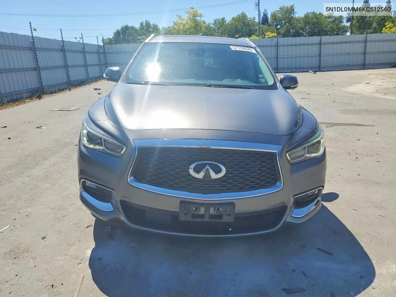 2019 Infiniti Qx60 Luxe VIN: 5N1DL0MM6KC512560 Lot: 57769526