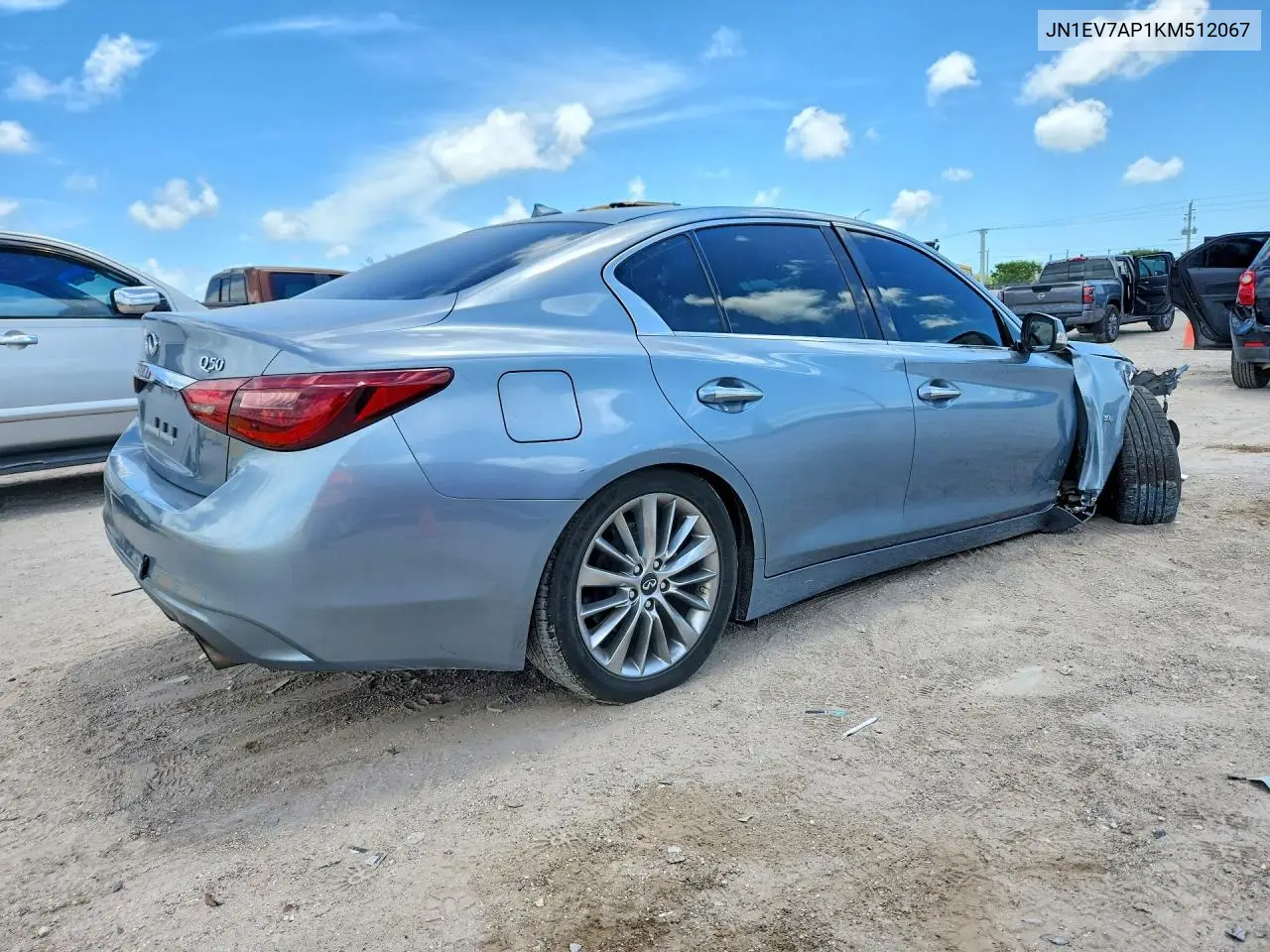 2019 Infiniti Q50 3.0T Luxe VIN: JN1EV7AP1KM512067 Lot: 57944516