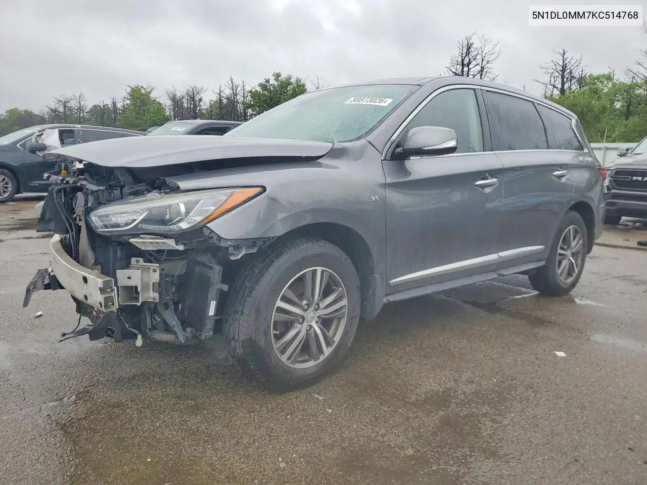 2019 Infiniti Qx60 Pure VIN: 5N1DL0MM7KC514768 Lot: 58873026