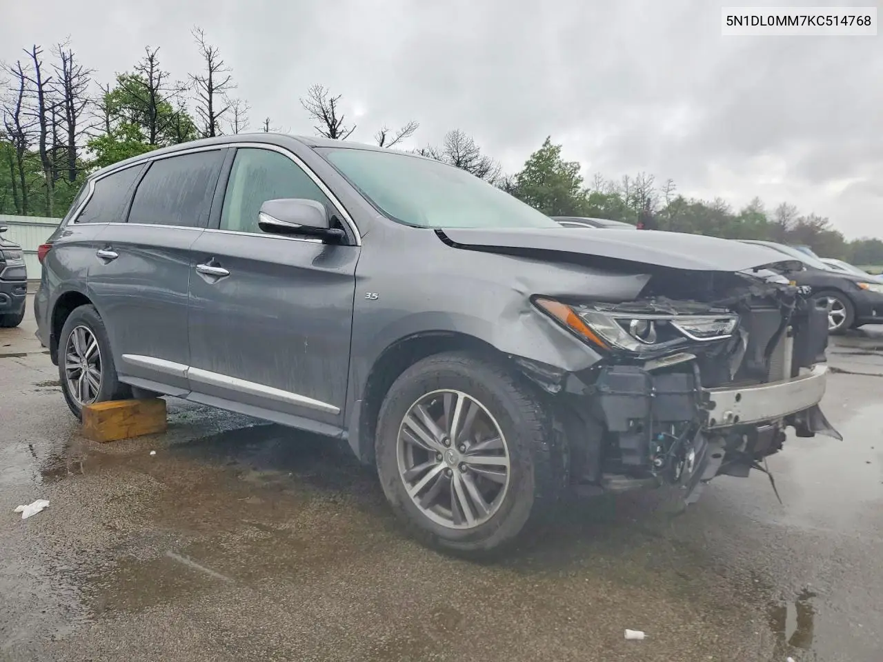 2019 Infiniti Qx60 Pure VIN: 5N1DL0MM7KC514768 Lot: 58873026