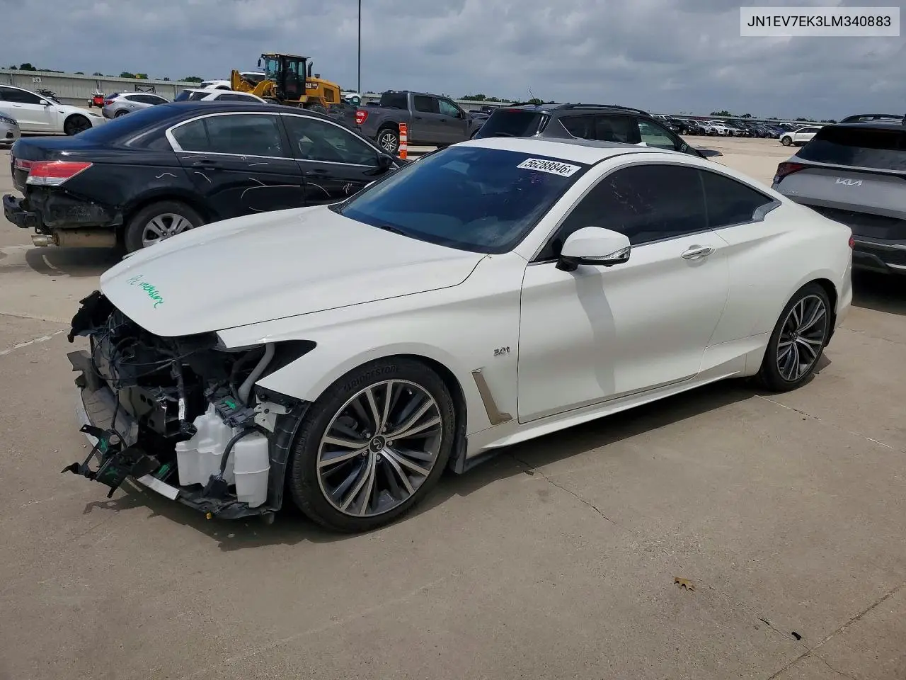 2020 Infiniti Q60 3.0T Luxe VIN: JN1EV7EK3LM340883 Lot: 56288846