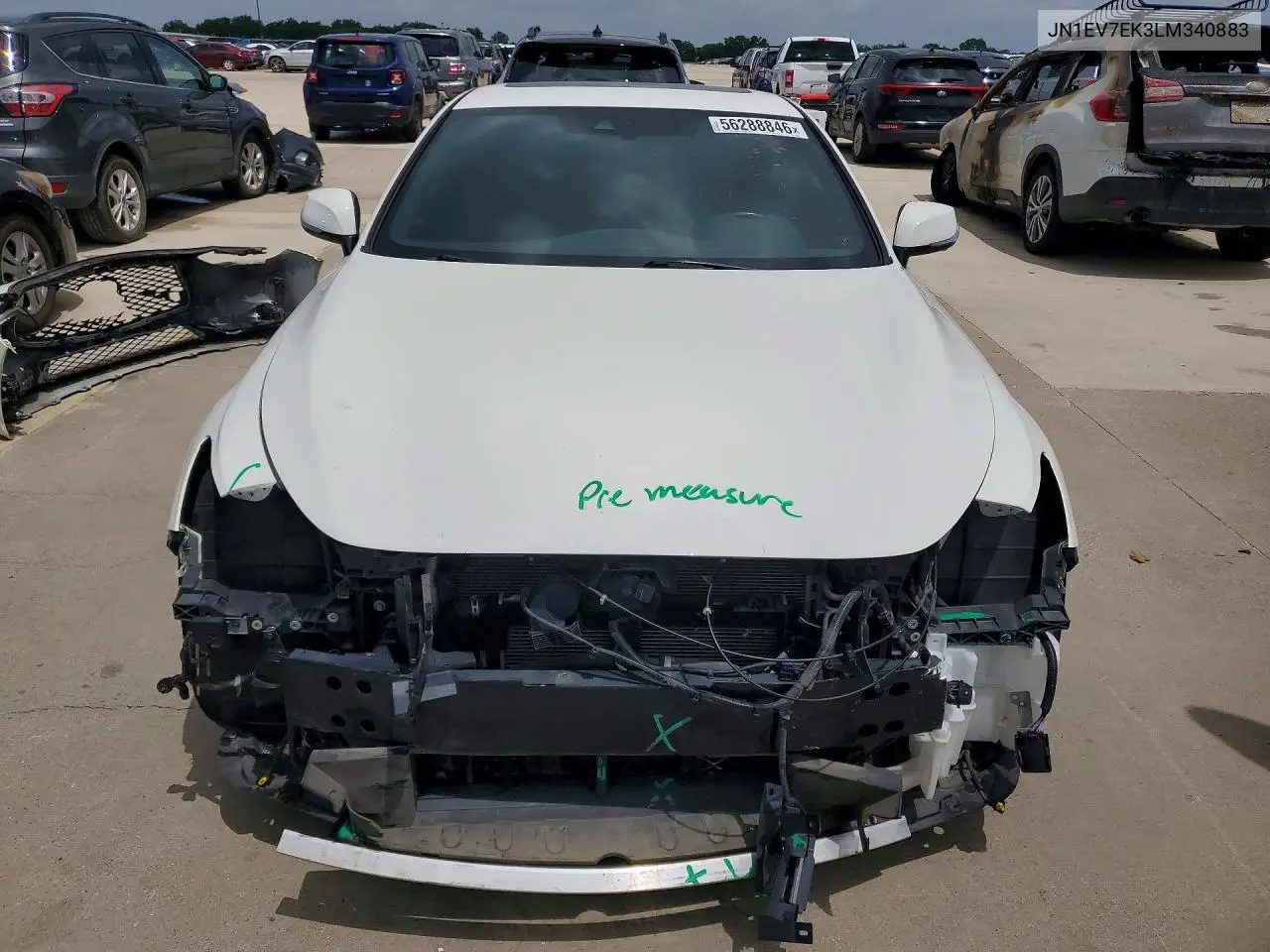 2020 Infiniti Q60 3.0T Luxe VIN: JN1EV7EK3LM340883 Lot: 56288846