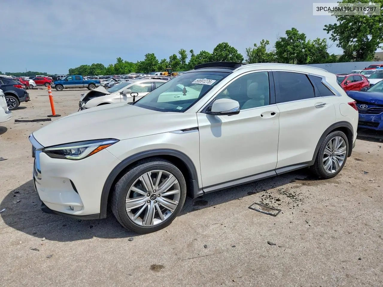 2020 Infiniti Qx50 Sensory VIN: 3PCAJ5M39LF116287 Lot: 56691276