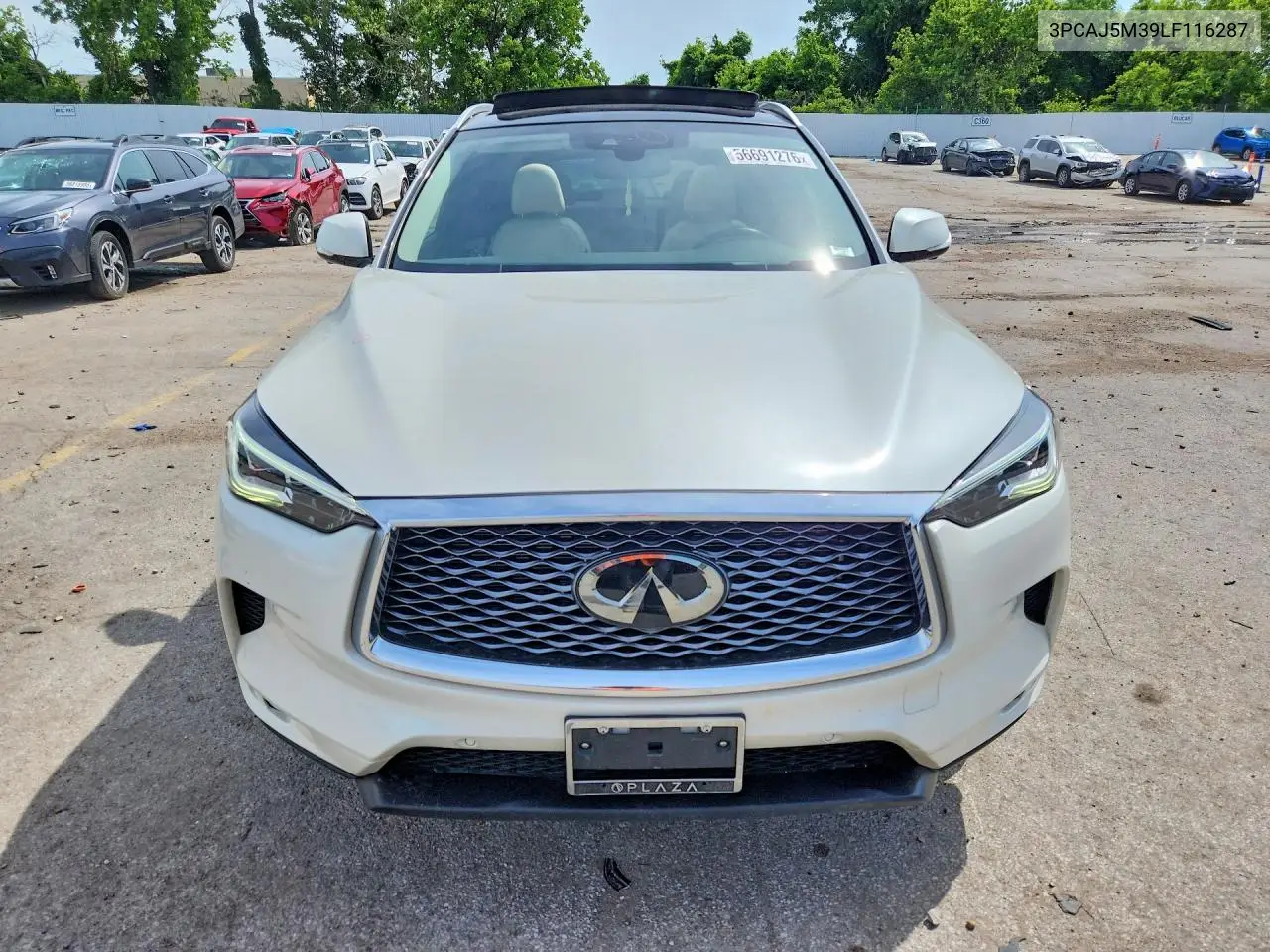 2020 Infiniti Qx50 Sensory VIN: 3PCAJ5M39LF116287 Lot: 56691276