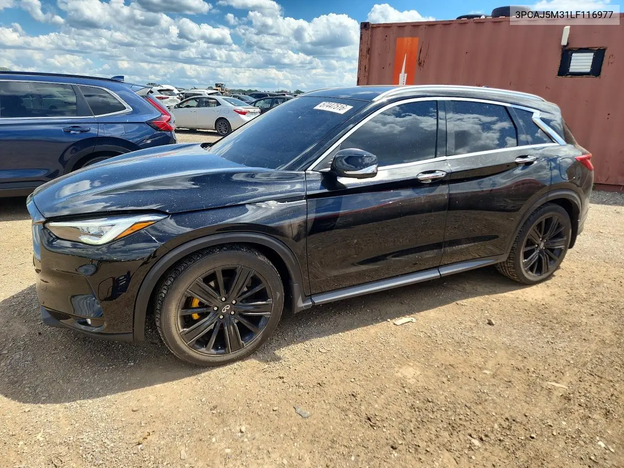 2020 Infiniti Qx50 Pure VIN: 3PCAJ5M31LF116977 Lot: 57447516