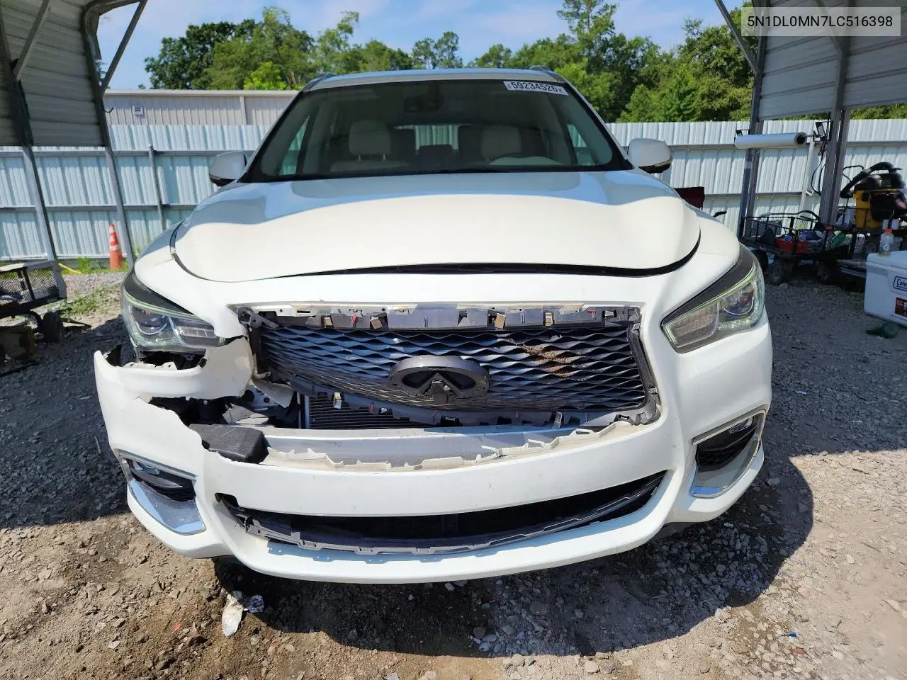 2020 Infiniti Qx60 Luxe VIN: 5N1DL0MN7LC516398 Lot: 59234526