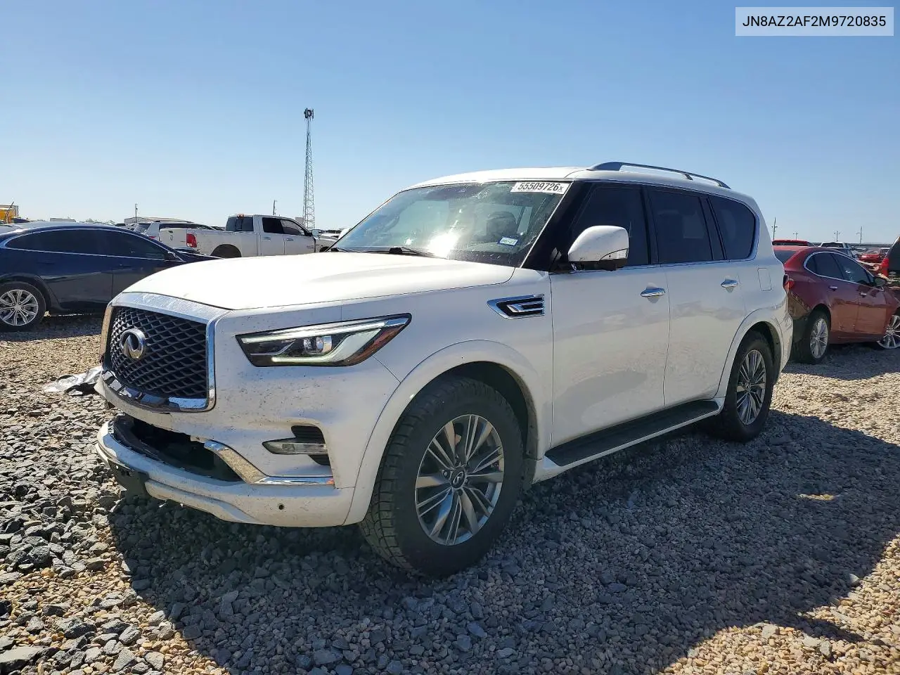 2021 Infiniti Qx80 Luxe VIN: JN8AZ2AF2M9720835 Lot: 55509726