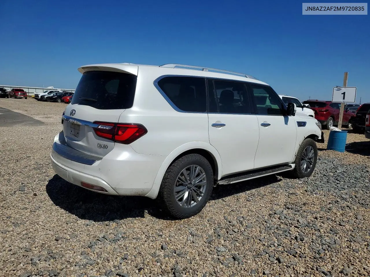 2021 Infiniti Qx80 Luxe VIN: JN8AZ2AF2M9720835 Lot: 55509726