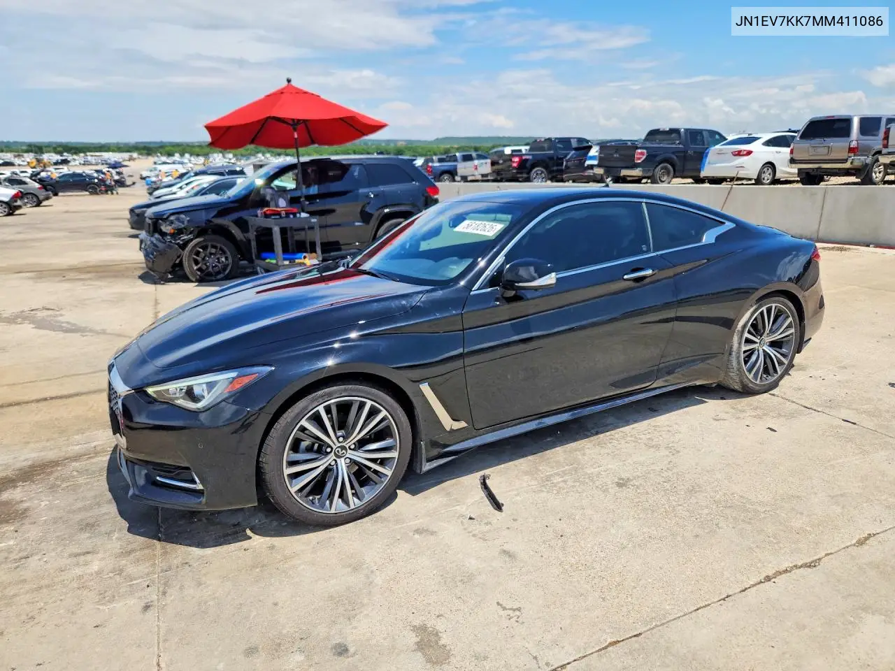 2021 Infiniti Q60 Luxe VIN: JN1EV7KK7MM411086 Lot: 56182626