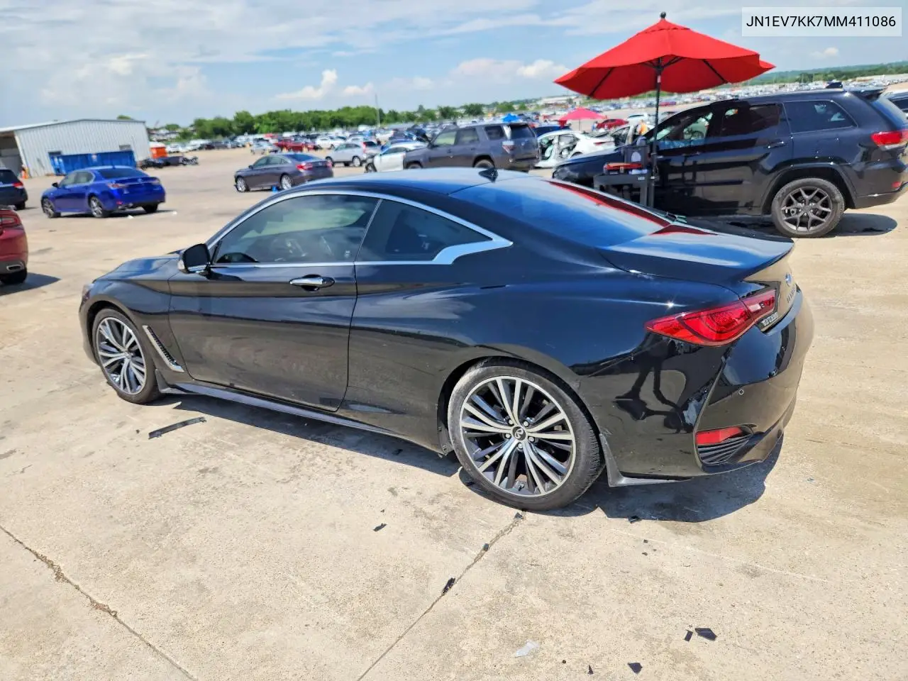 2021 Infiniti Q60 Luxe VIN: JN1EV7KK7MM411086 Lot: 56182626