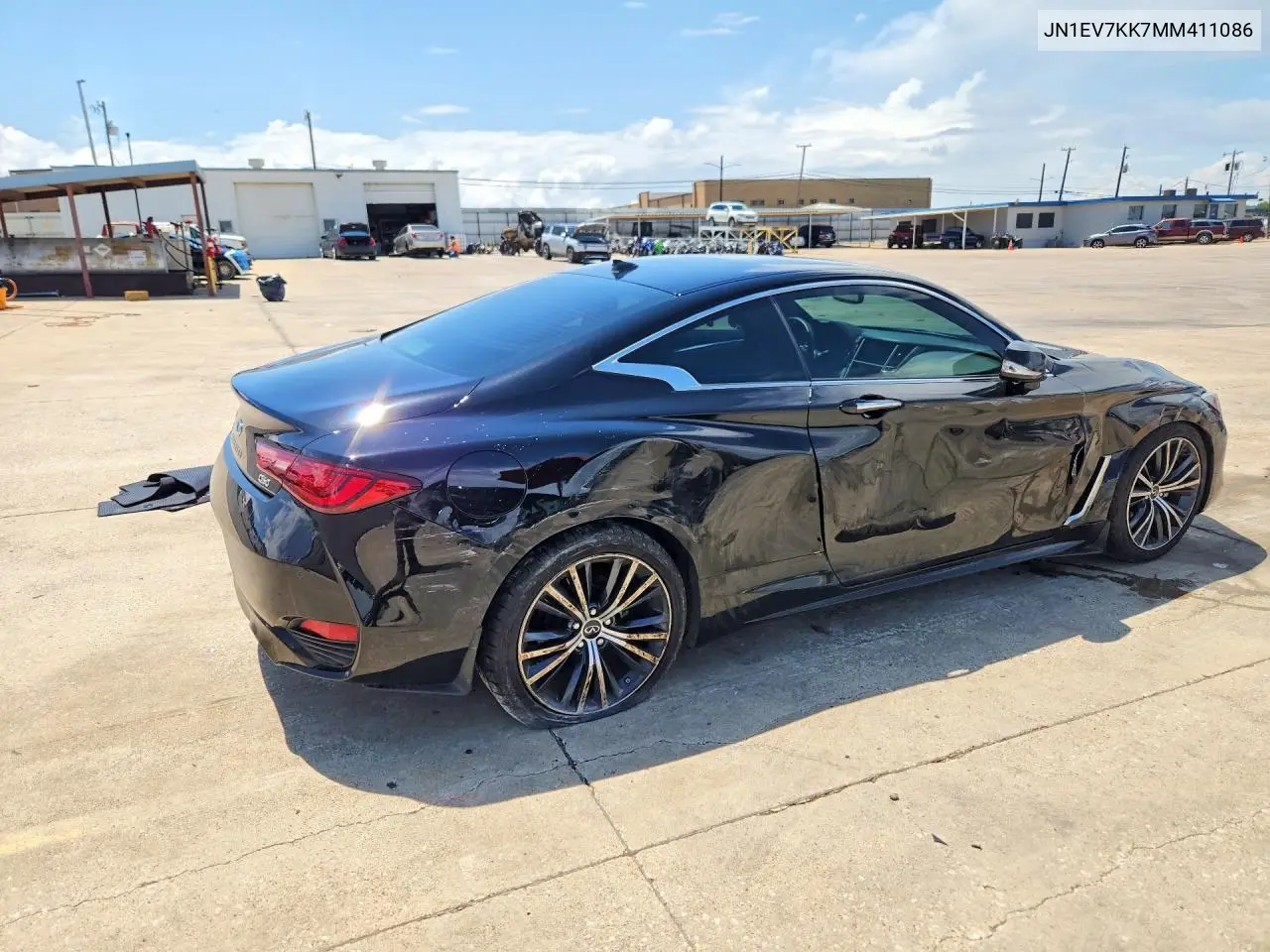 2021 Infiniti Q60 Luxe VIN: JN1EV7KK7MM411086 Lot: 56182626