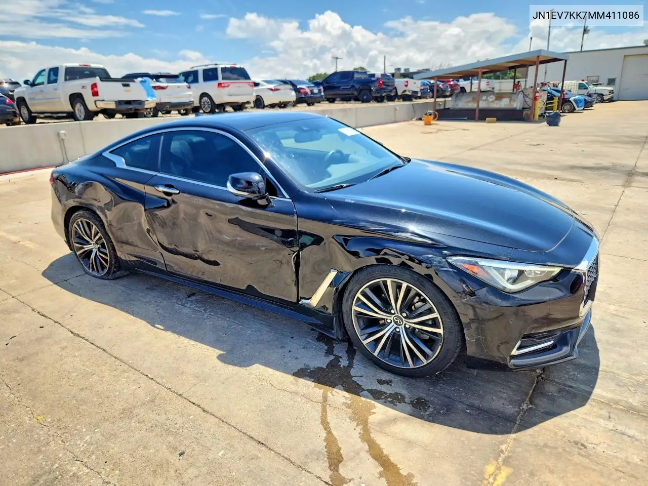 2021 Infiniti Q60 Luxe VIN: JN1EV7KK7MM411086 Lot: 56182626