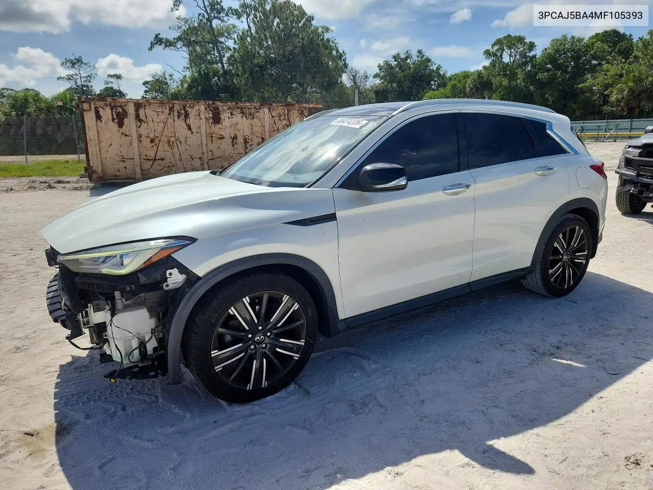 2021 Infiniti Qx50 Luxe VIN: 3PCAJ5BA4MF105393 Lot: 56474206