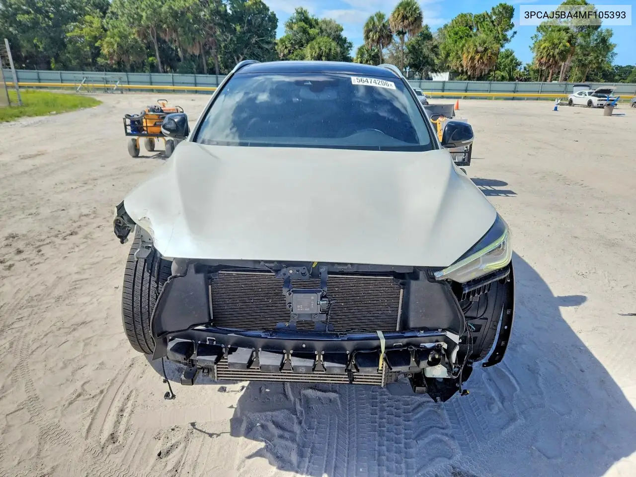 2021 Infiniti Qx50 Luxe VIN: 3PCAJ5BA4MF105393 Lot: 56474206