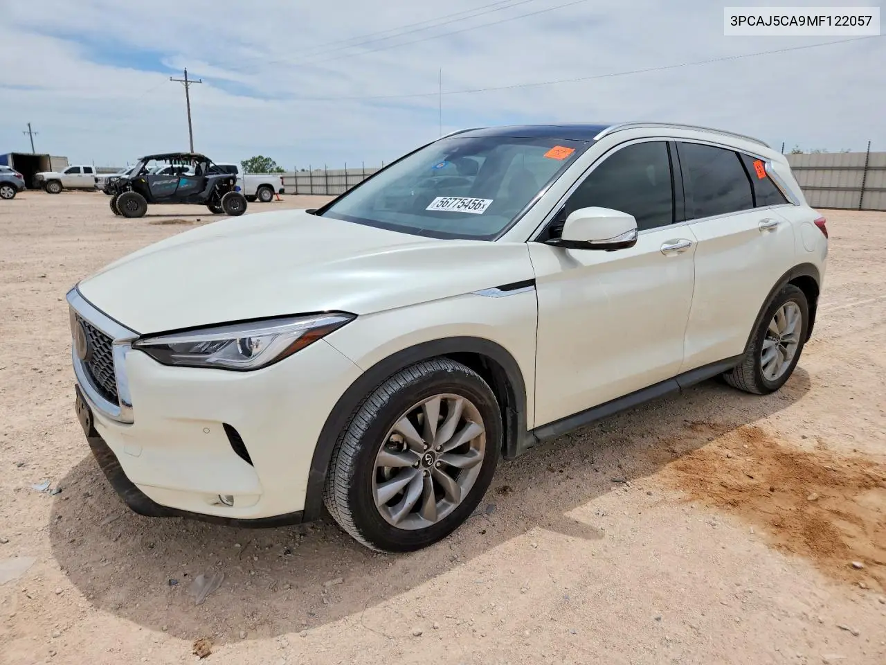 2021 Infiniti Qx50 Essential VIN: 3PCAJ5CA9MF122057 Lot: 56775456