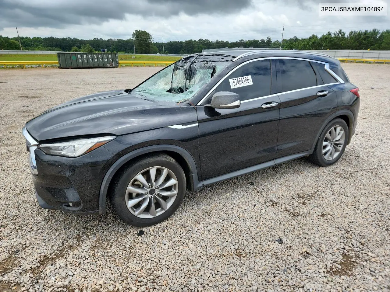 2021 Infiniti Qx50 Luxe VIN: 3PCAJ5BAXMF104894 Lot: 57464186