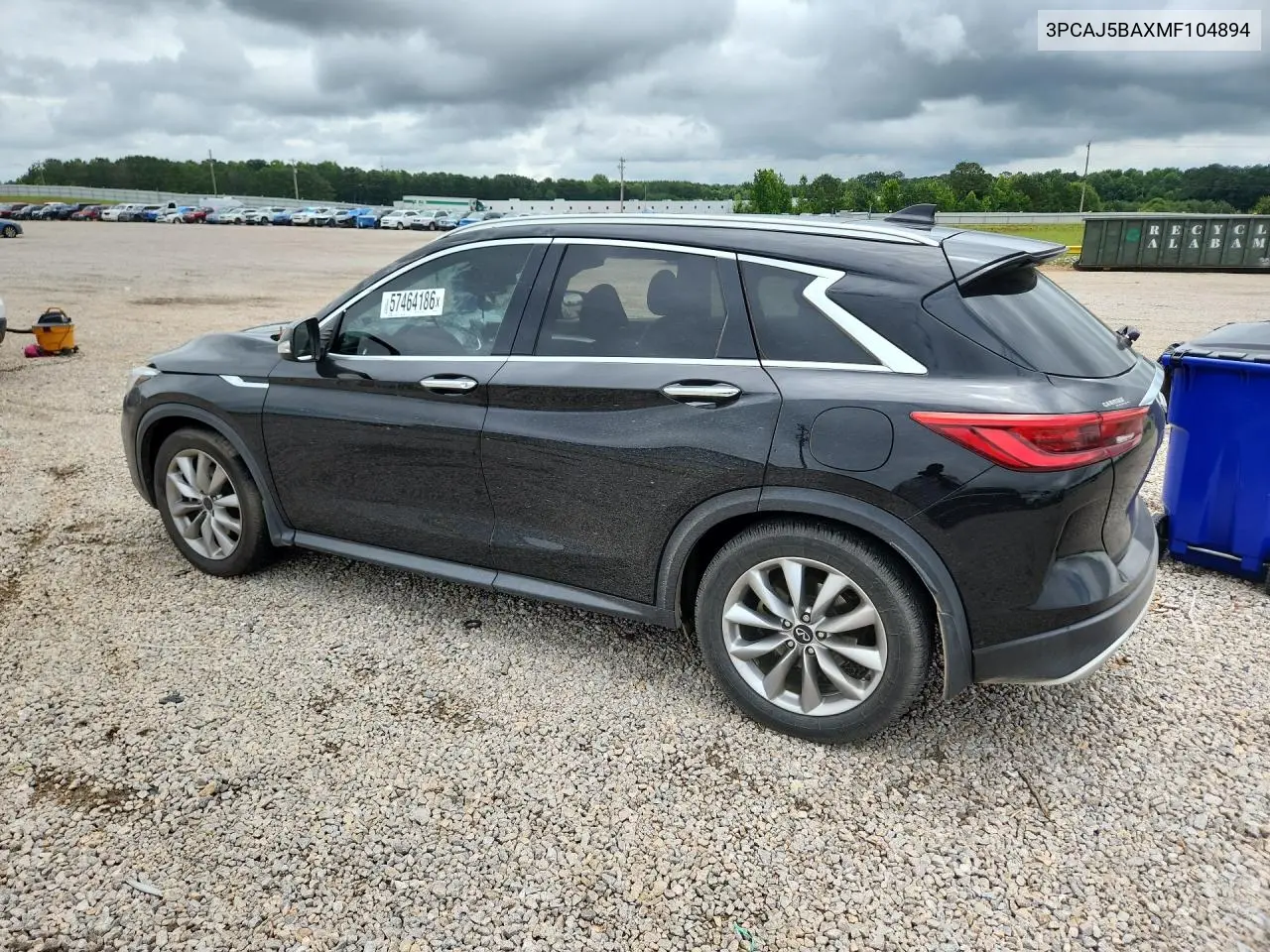 2021 Infiniti Qx50 Luxe VIN: 3PCAJ5BAXMF104894 Lot: 57464186