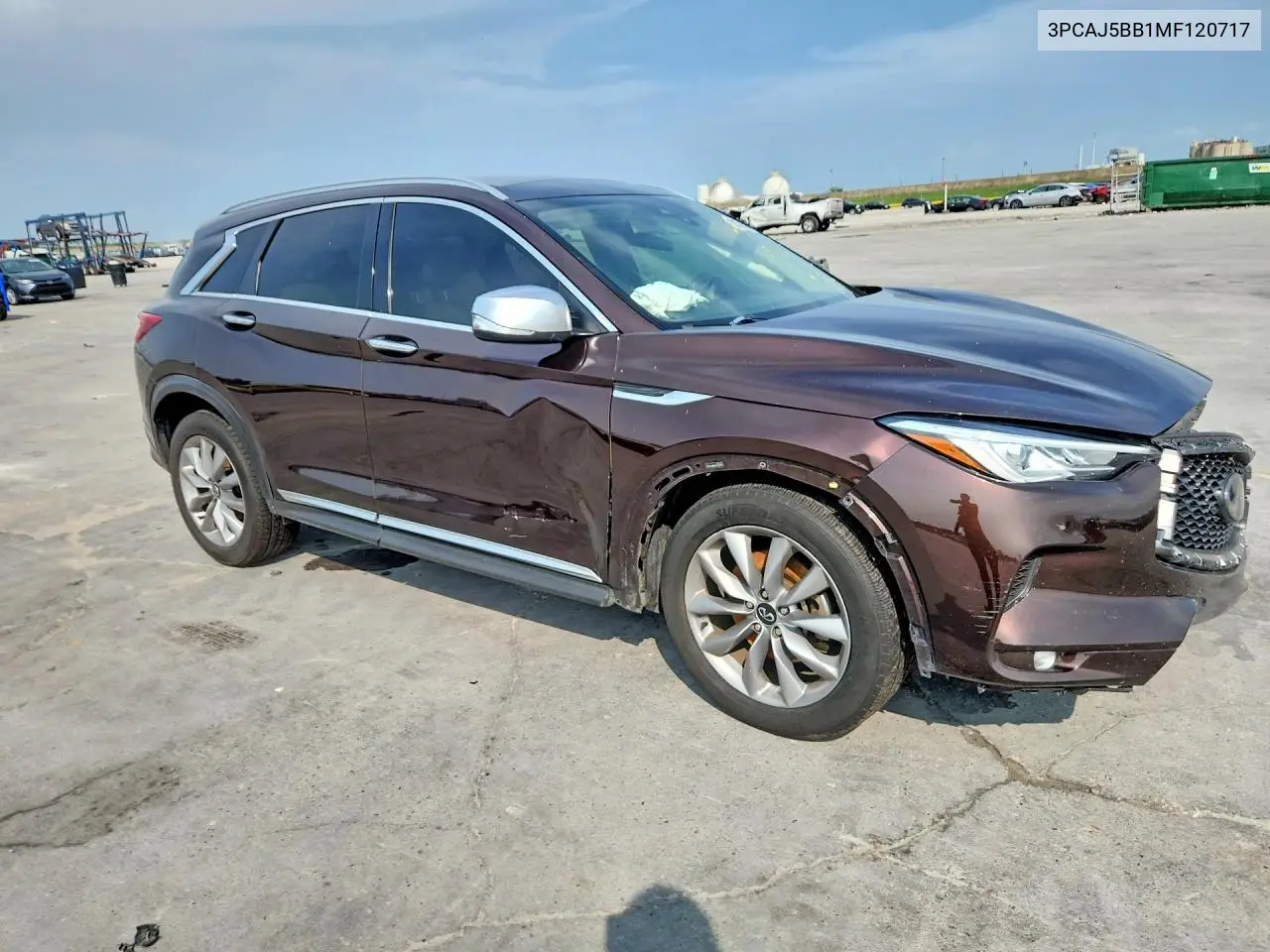 2021 Infiniti Qx50 Luxe VIN: 3PCAJ5BB1MF120717 Lot: 58728826