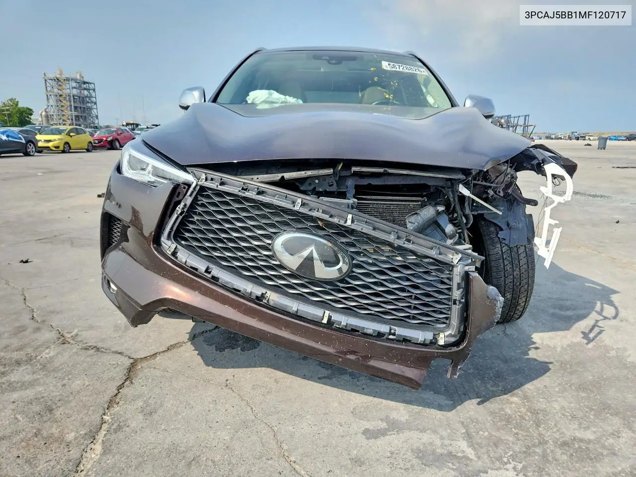 2021 Infiniti Qx50 Luxe VIN: 3PCAJ5BB1MF120717 Lot: 58728826