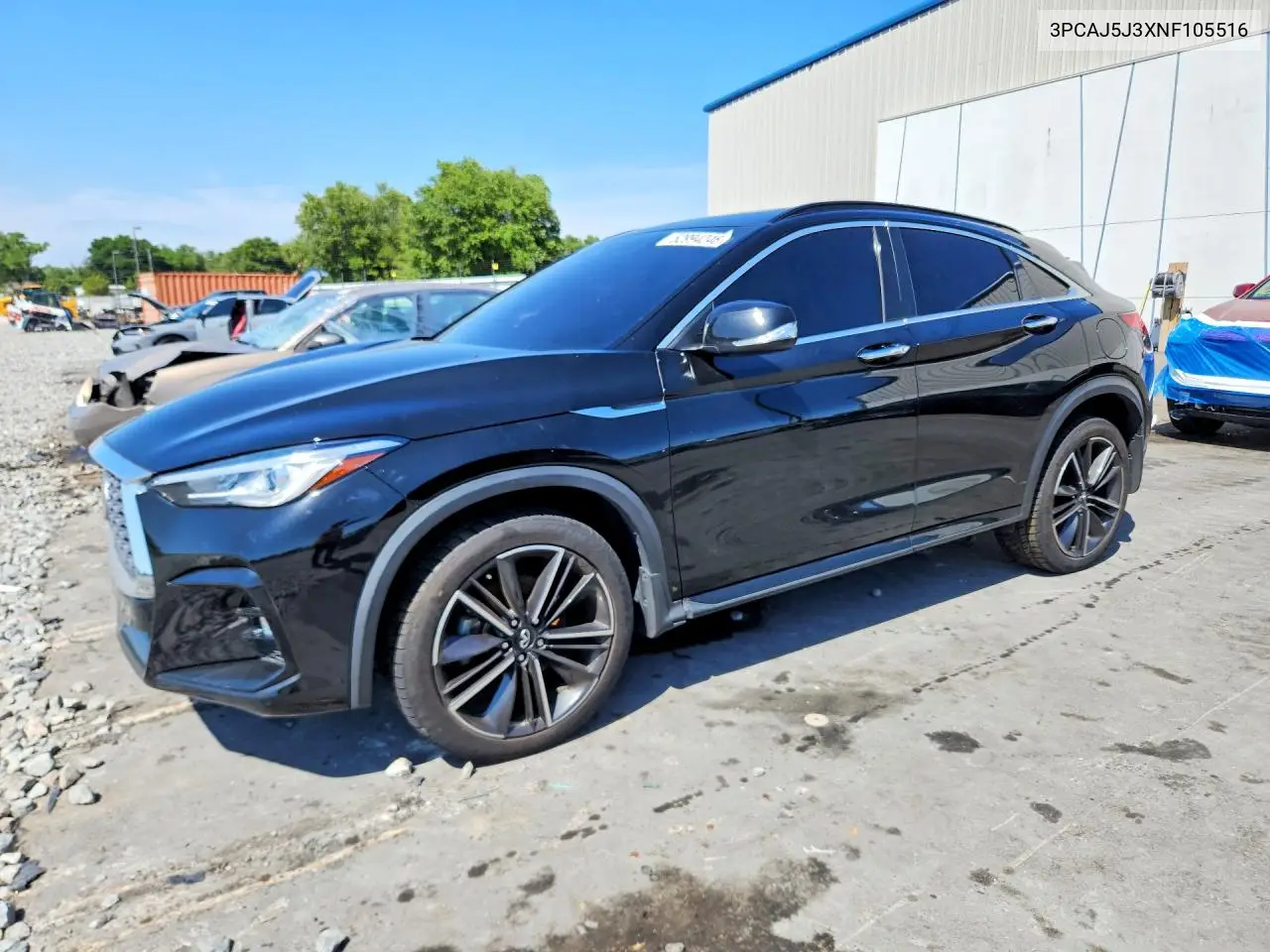 2022 Infiniti Qx55 Luxe VIN: 3PCAJ5J3XNF105516 Lot: 52994246