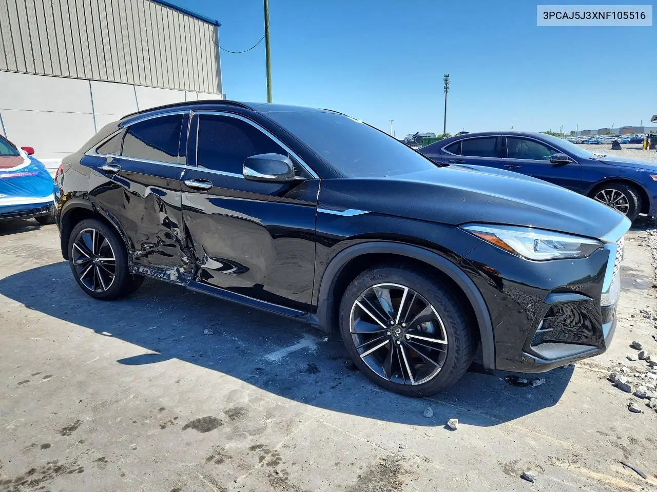 2022 Infiniti Qx55 Luxe VIN: 3PCAJ5J3XNF105516 Lot: 52994246