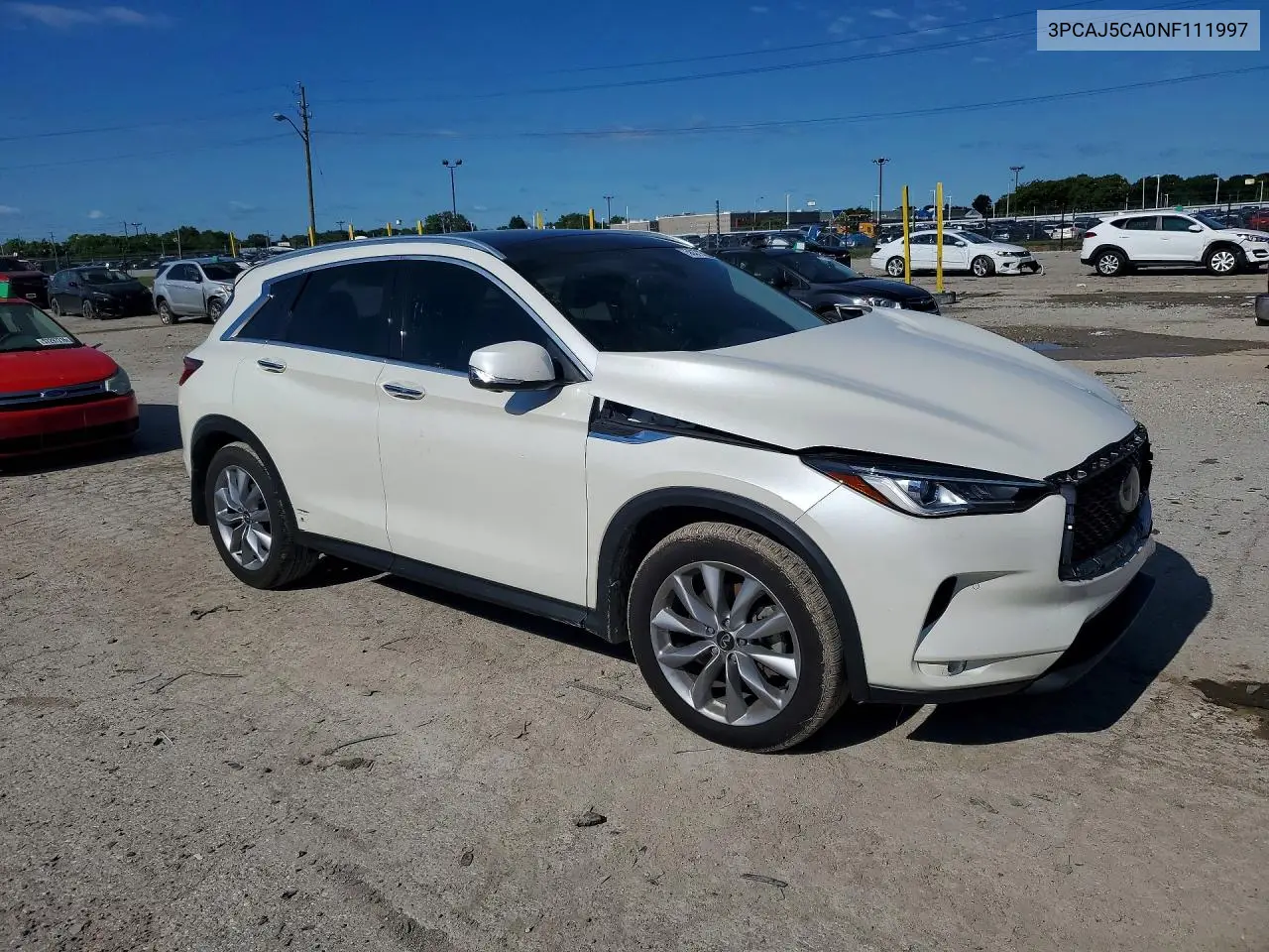 2022 Infiniti Qx50 Essential VIN: 3PCAJ5CA0NF111997 Lot: 55379336