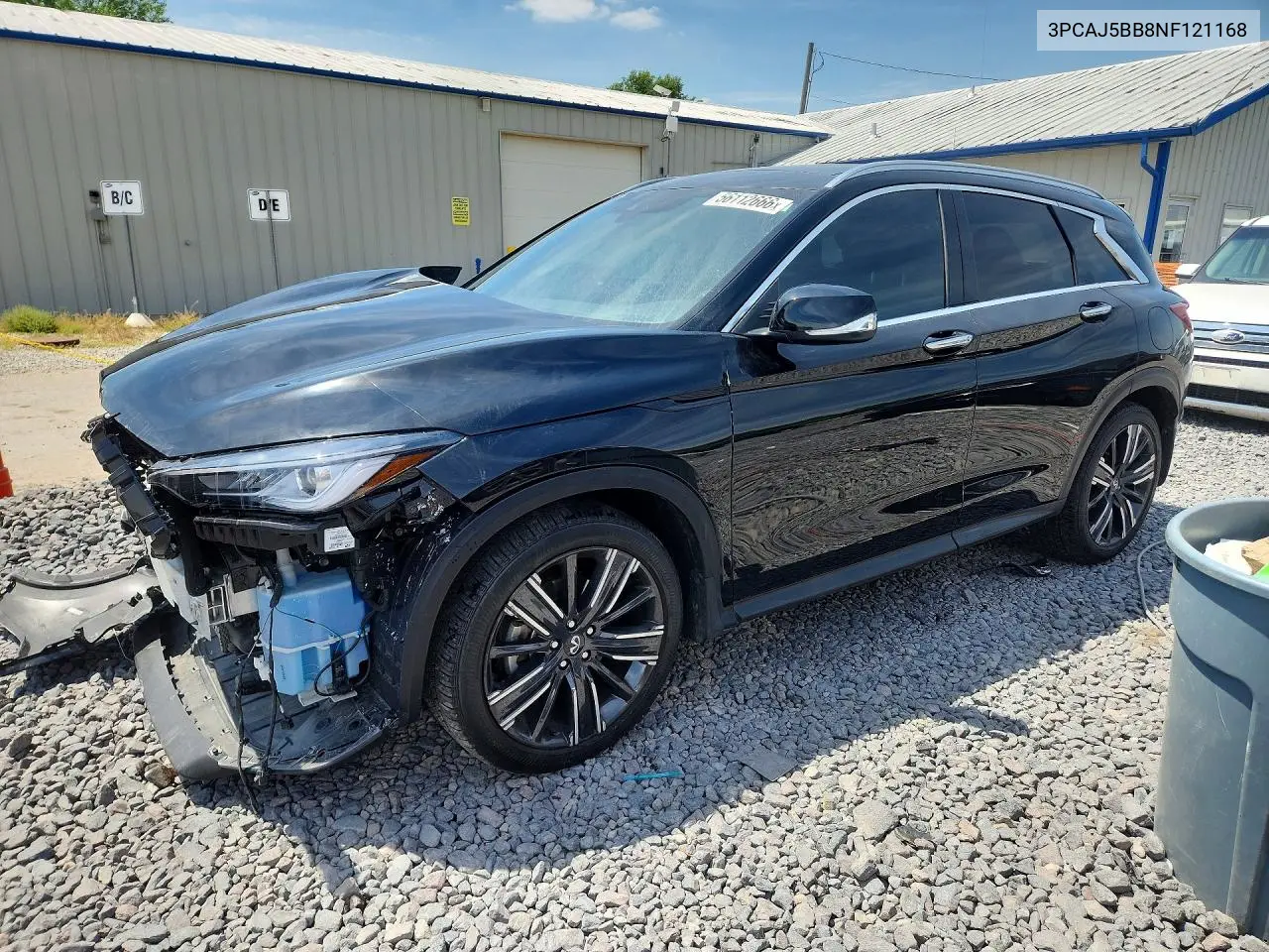 2022 Infiniti Qx50 Luxe VIN: 3PCAJ5BB8NF121168 Lot: 56112666