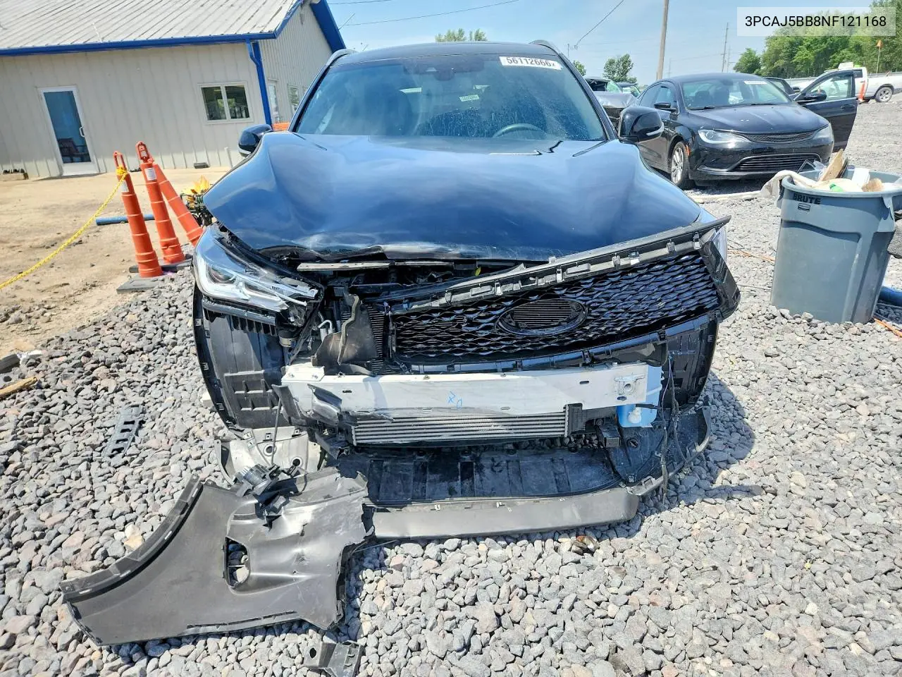 2022 Infiniti Qx50 Luxe VIN: 3PCAJ5BB8NF121168 Lot: 56112666
