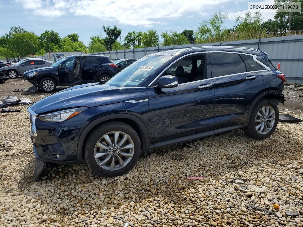 2022 Infiniti Qx50 Luxe VIN: 3PCAJ5BBXNF119678 Lot: 56428336