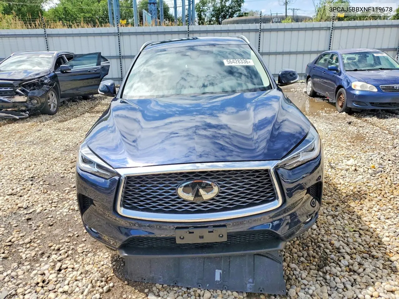 2022 Infiniti Qx50 Luxe VIN: 3PCAJ5BBXNF119678 Lot: 56428336