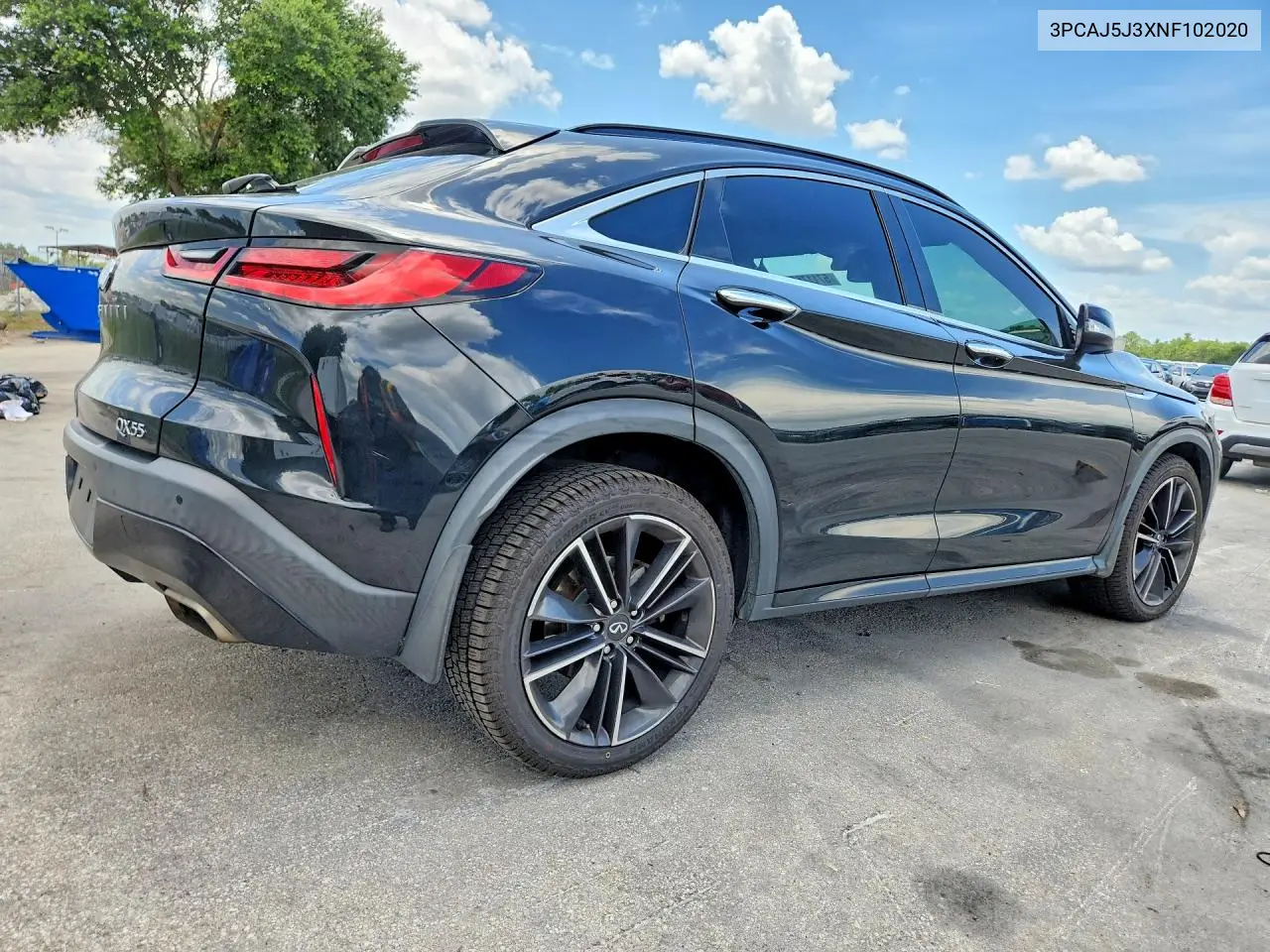 2022 Infiniti Qx55 Luxe VIN: 3PCAJ5J3XNF102020 Lot: 57117536