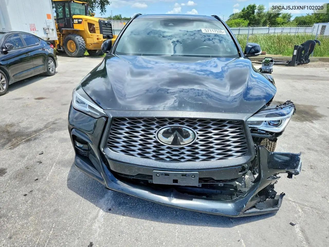 2022 Infiniti Qx55 Luxe VIN: 3PCAJ5J3XNF102020 Lot: 57117536