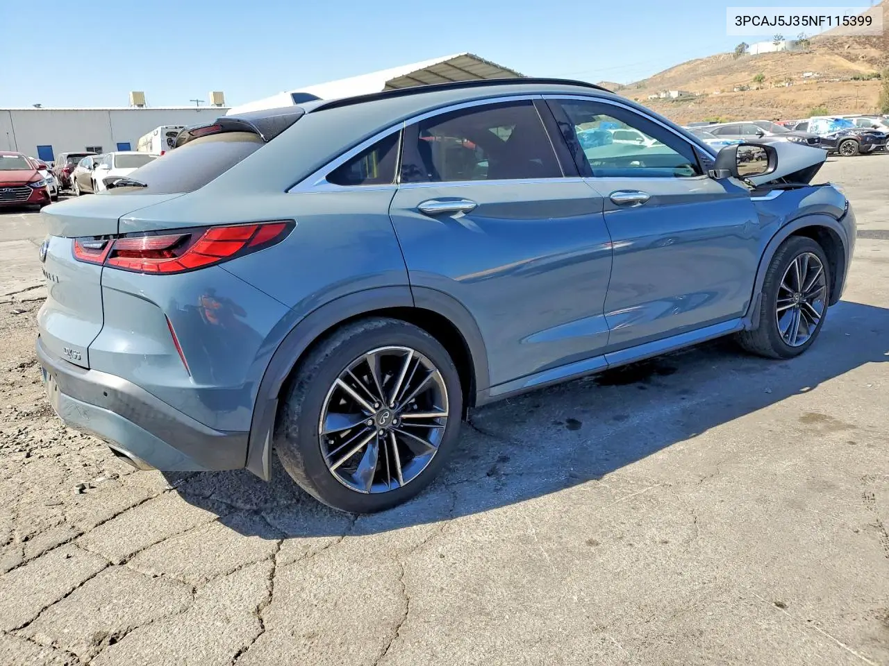 2022 Infiniti Qx55 Luxe VIN: 3PCAJ5J35NF115399 Lot: 57257486
