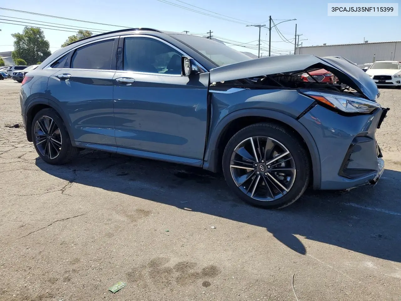 2022 Infiniti Qx55 Luxe VIN: 3PCAJ5J35NF115399 Lot: 57257486