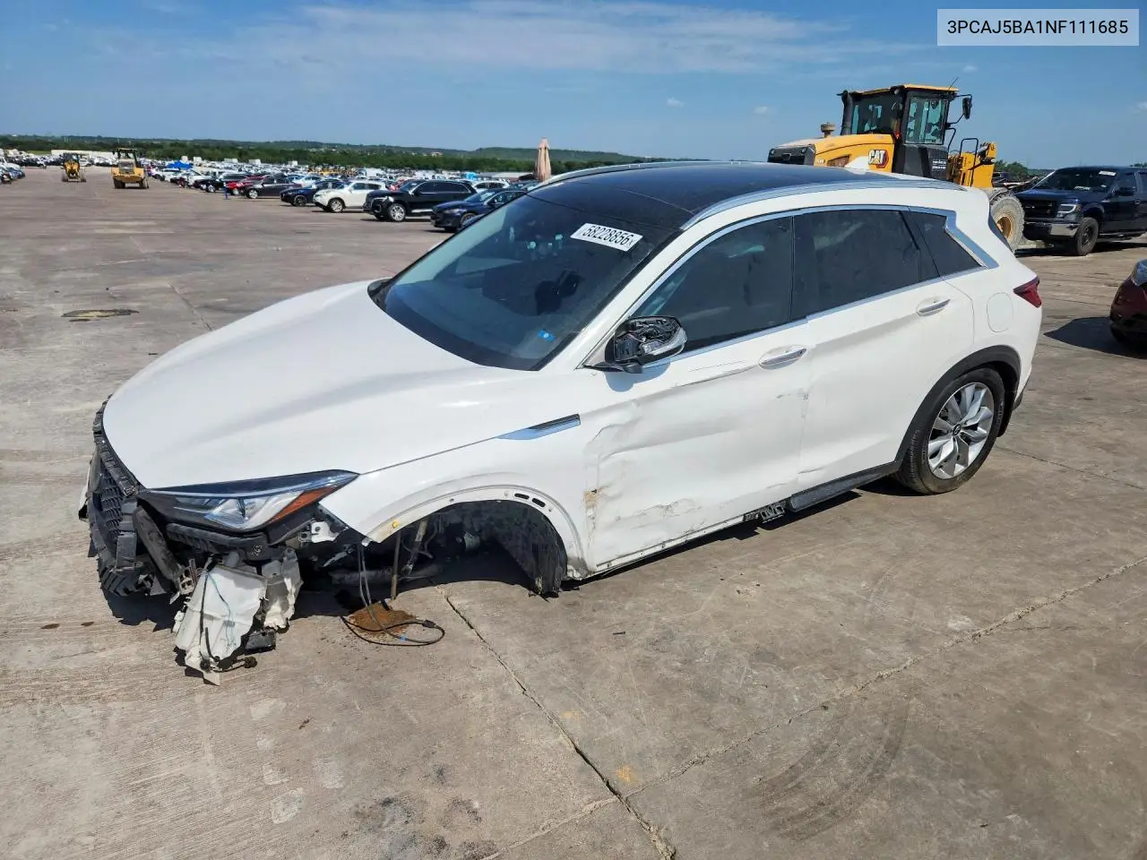 2022 Infiniti Qx50 Luxe VIN: 3PCAJ5BA1NF111685 Lot: 58228856