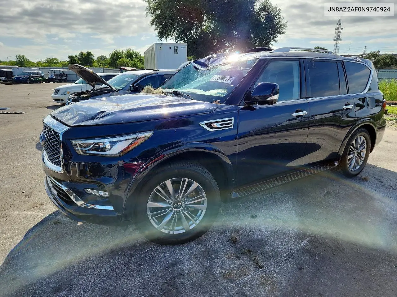 2022 Infiniti Qx80 Luxe VIN: JN8AZ2AF0N9740924 Lot: 59680076