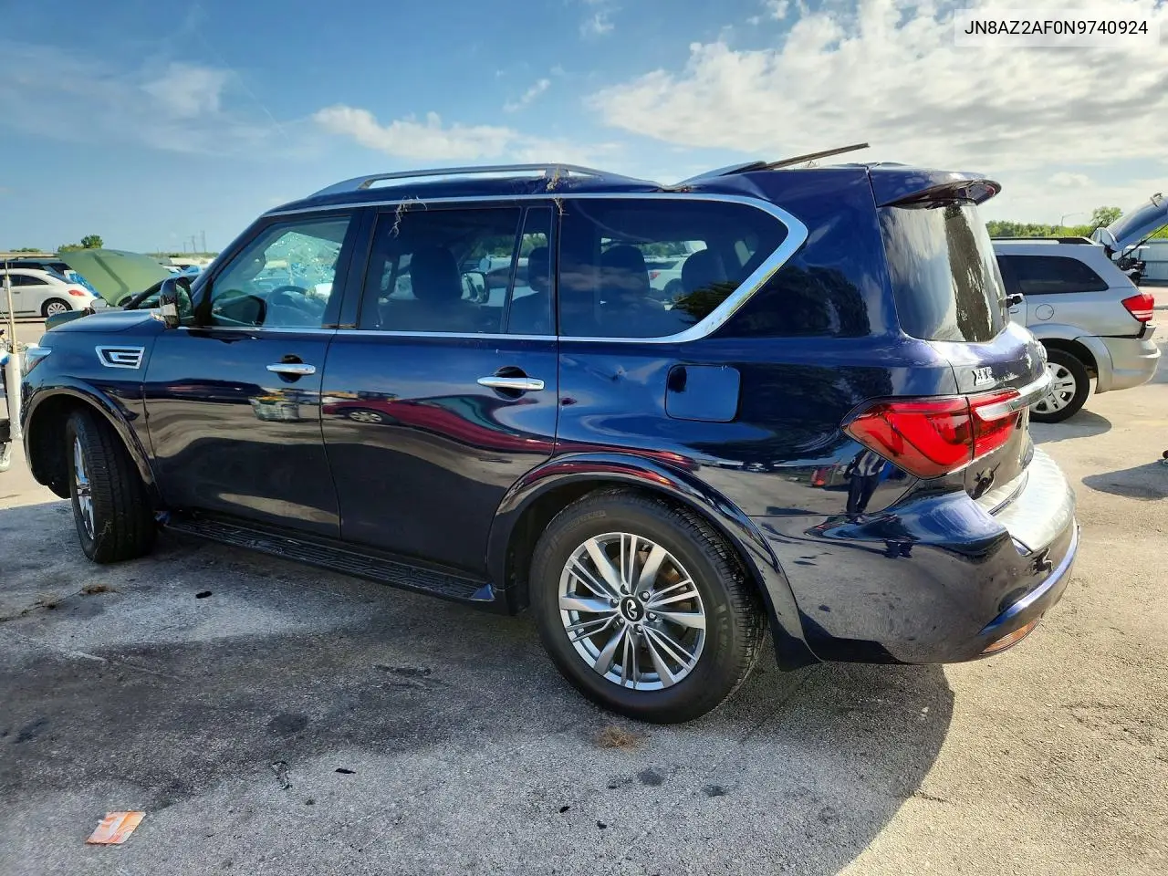 2022 Infiniti Qx80 Luxe VIN: JN8AZ2AF0N9740924 Lot: 59680076