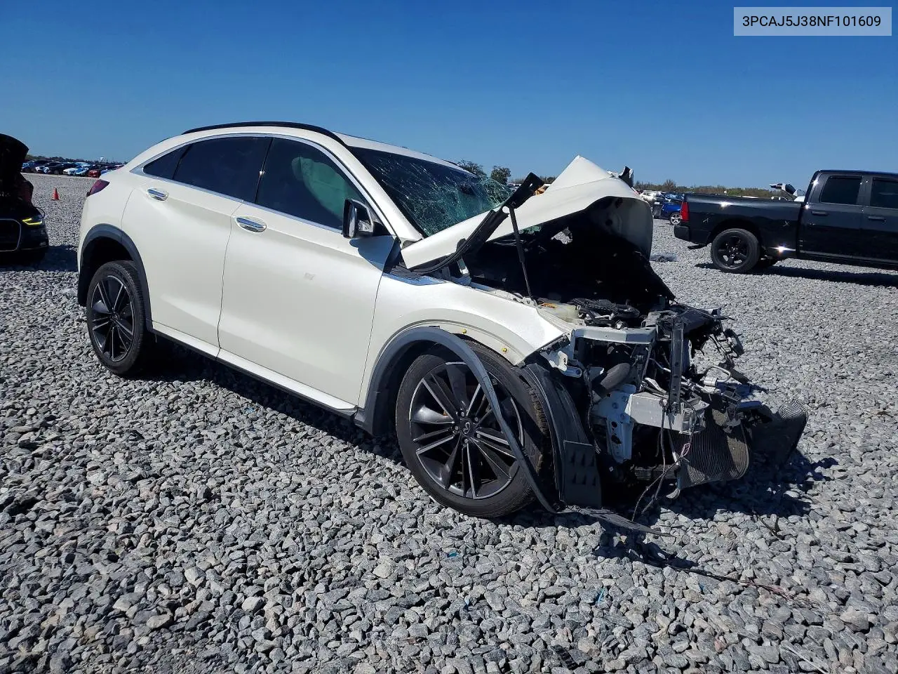 2022 Infiniti Qx55 Luxe VIN: 3PCAJ5J38NF101609 Lot: 76576175