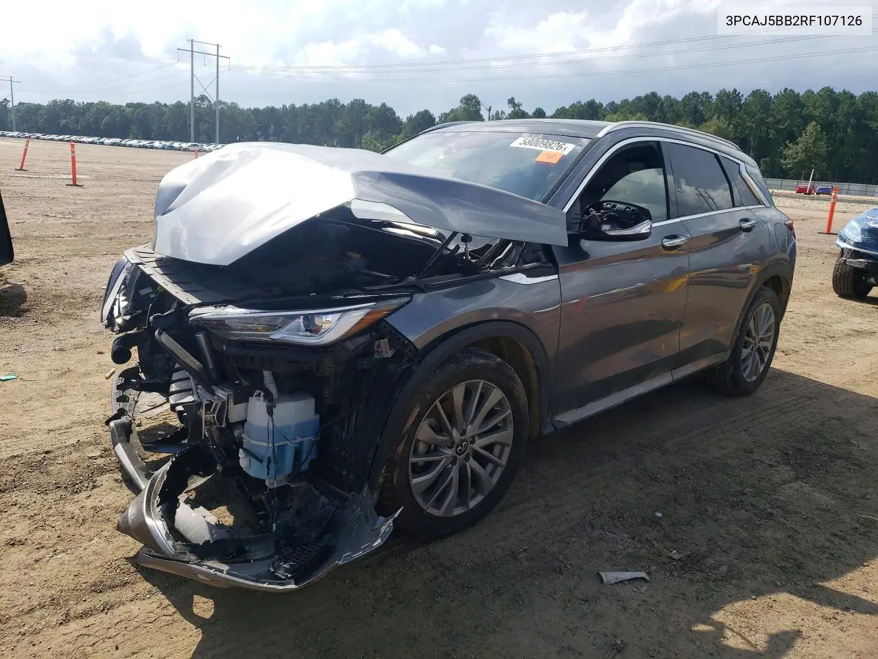 2024 Infiniti Qx50 Luxe VIN: 3PCAJ5BB2RF107126 Lot: 58009826