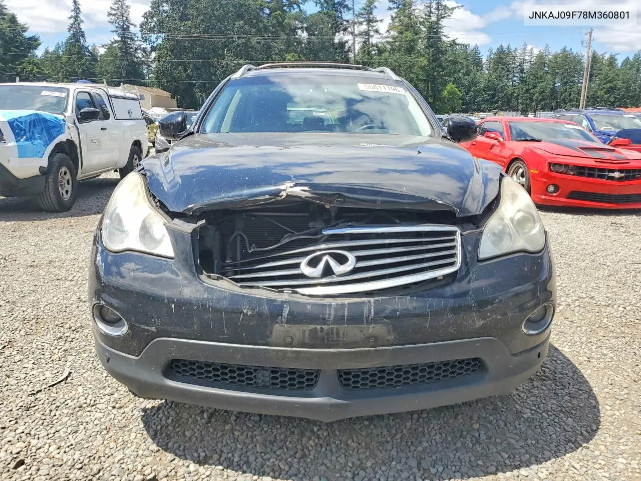 2008 Infiniti Ex35 Base VIN: JNKAJ09F78M360801 Lot: 55811196