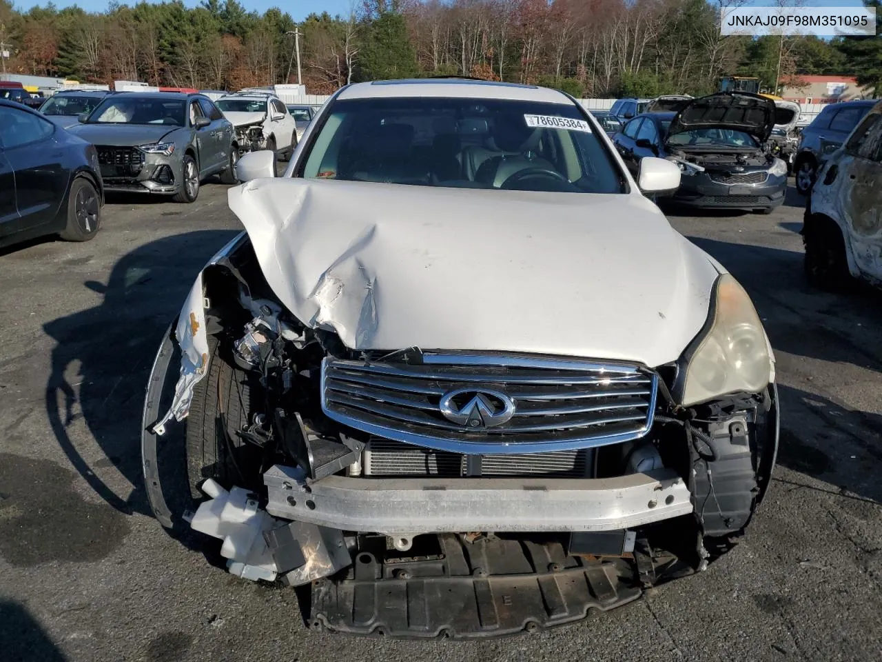 2008 Infiniti Ex35 Base VIN: JNKAJ09F98M351095 Lot: 78605384