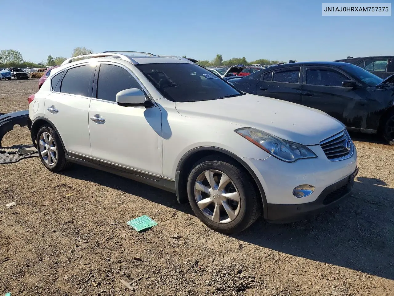 2010 Infiniti Ex35 Base VIN: JN1AJ0HRXAM757375 Lot: 52771606