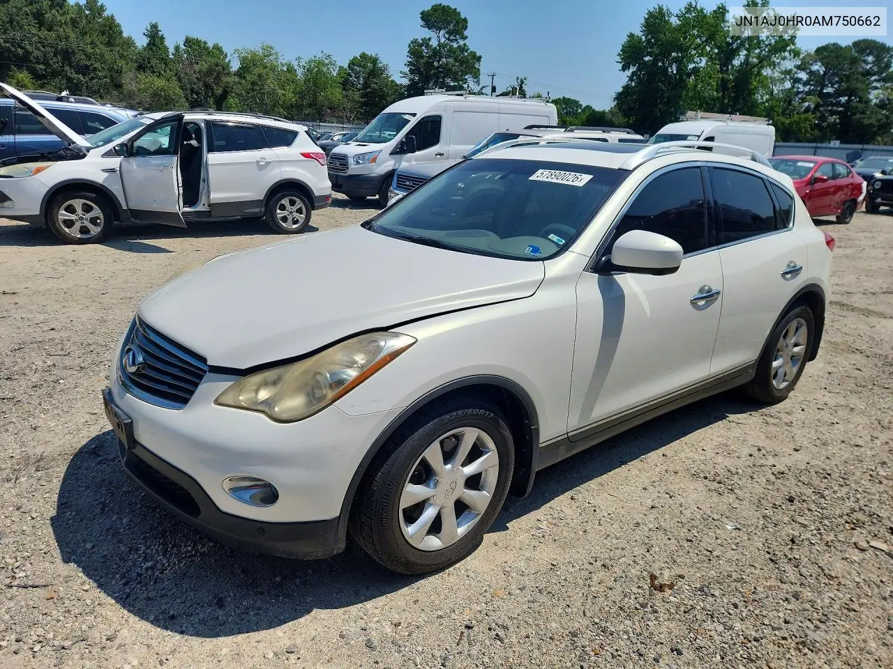 2010 Infiniti Ex35 Base VIN: JN1AJ0HR0AM750662 Lot: 57890026