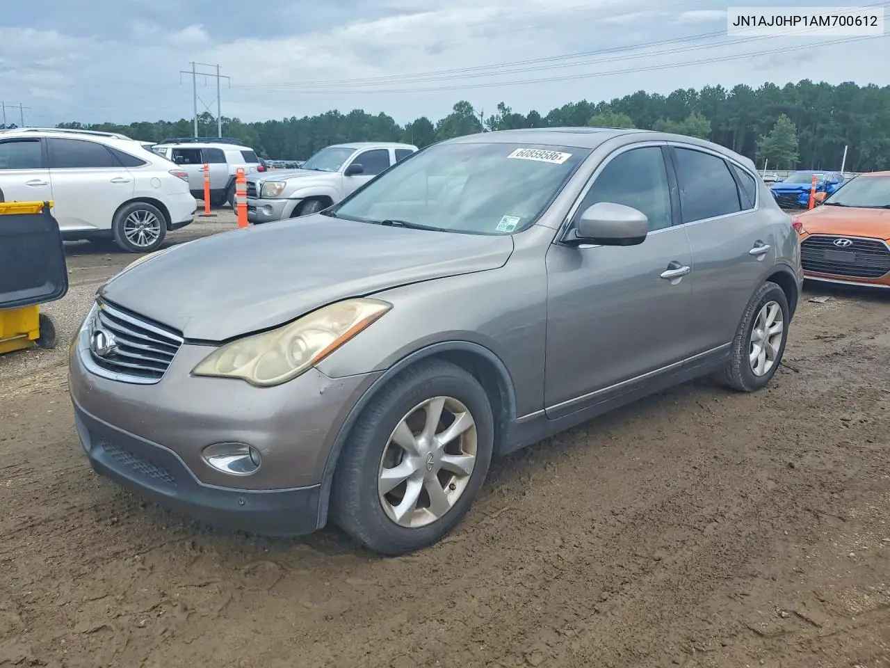 2010 Infiniti Ex35 Base VIN: JN1AJ0HP1AM700612 Lot: 60859586